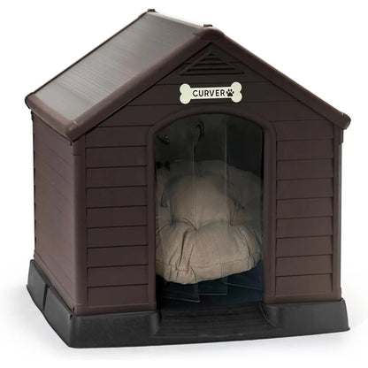 Caseta para Perros de Resina Curver Premium 95x99x99cm Marrón - Mejor Precio - Mascotas Ávila