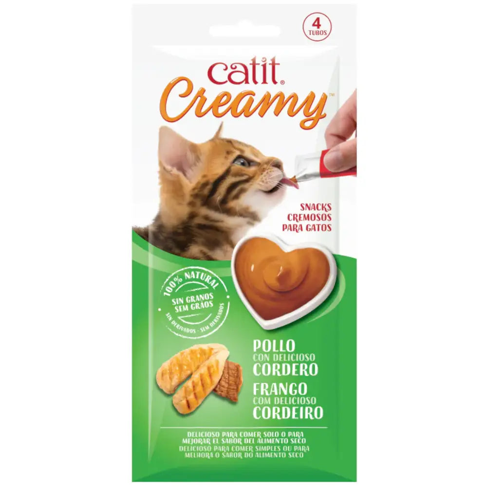 Catit Creamy Snack Pollo y Cordero Pack 4X10 g CATIT