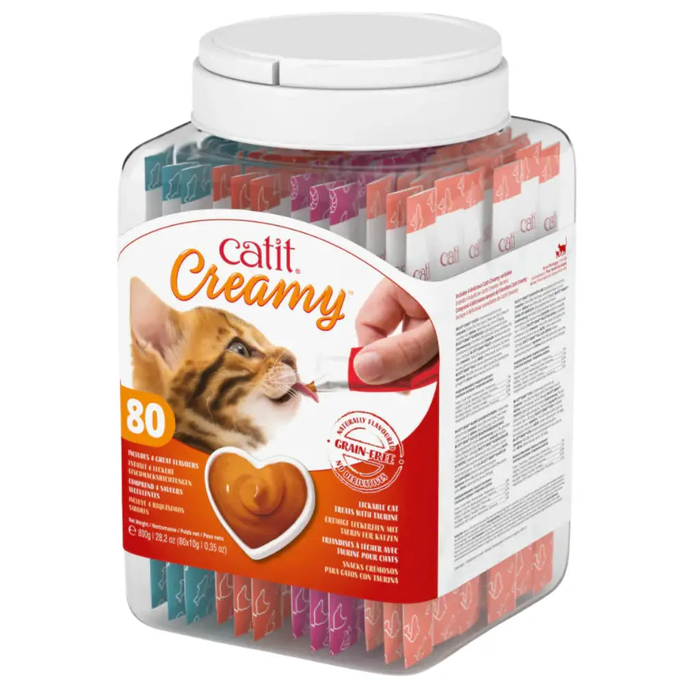 Catit Creamy Snack Surtido Bote 80Udes CATIT