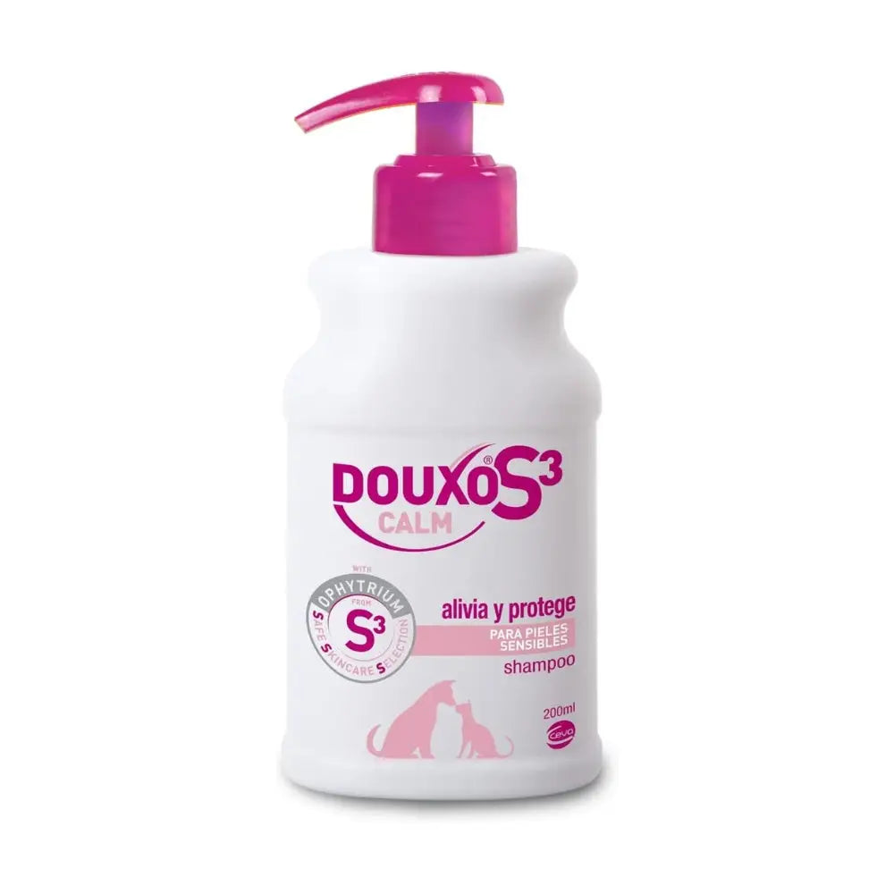 Champú Douxo S3 Calm 200 ml para Perros y Gatos con Dermatitis o Piel Sensible CEVA