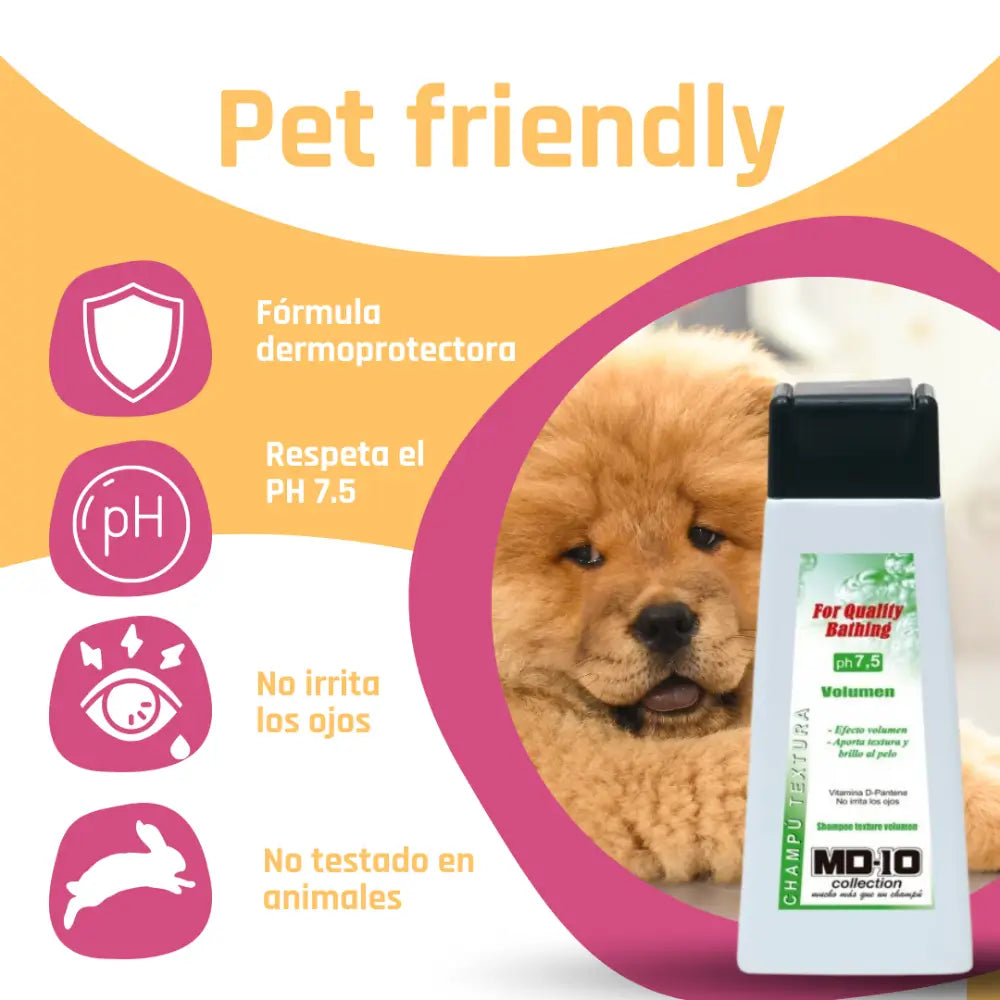 Champú Perro 300 ml Pelo Corto Textura Md10 MD10