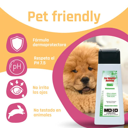 Champú Perro 300 ml Pelo Corto Textura Md10 MD10
