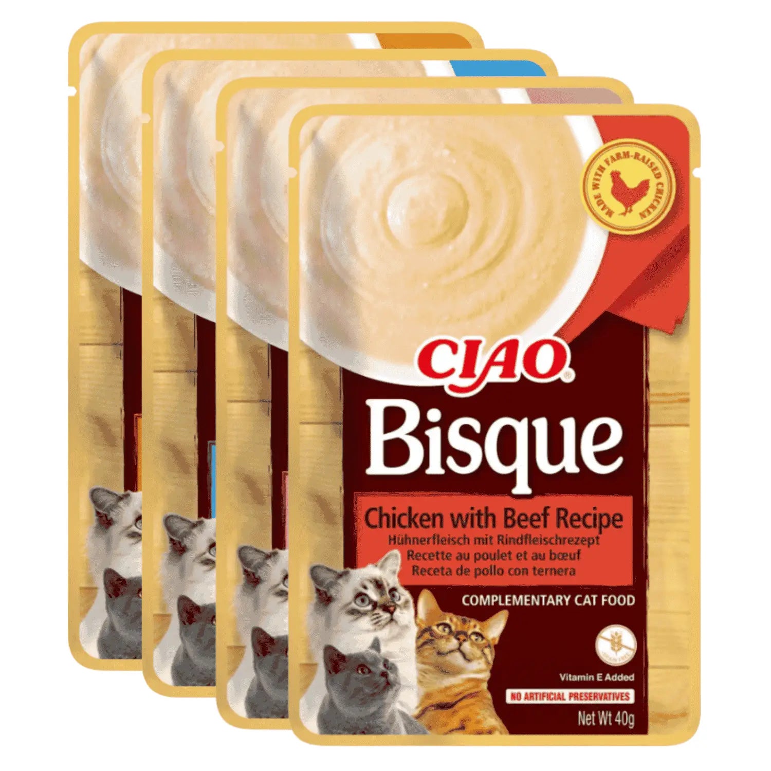 Churu CAT Chicken BISQUE 40 g | Sobre de Puré para Gatos