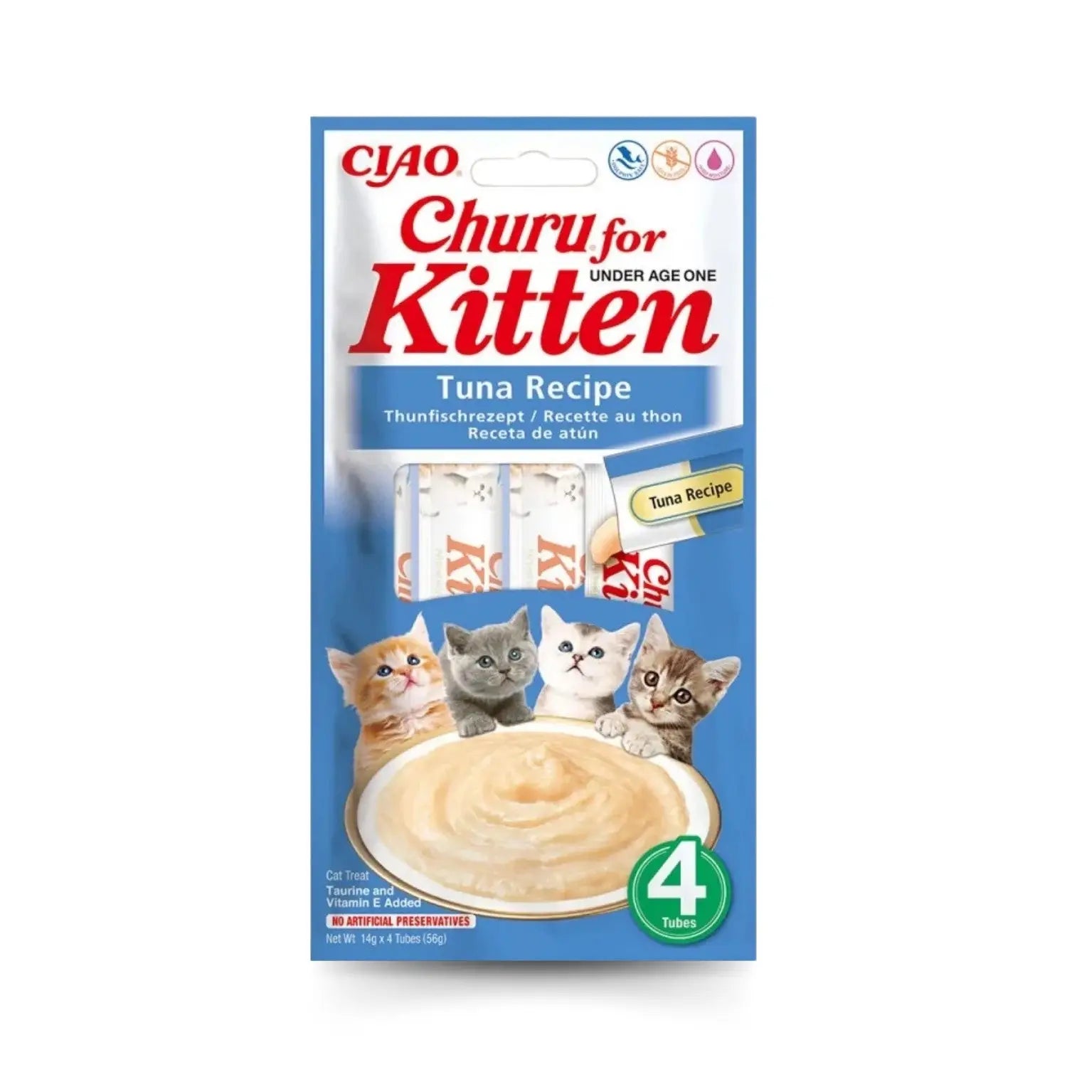 Churu CAT Kitten Pack 4x14 g | Snack Líquido para Gatitos
