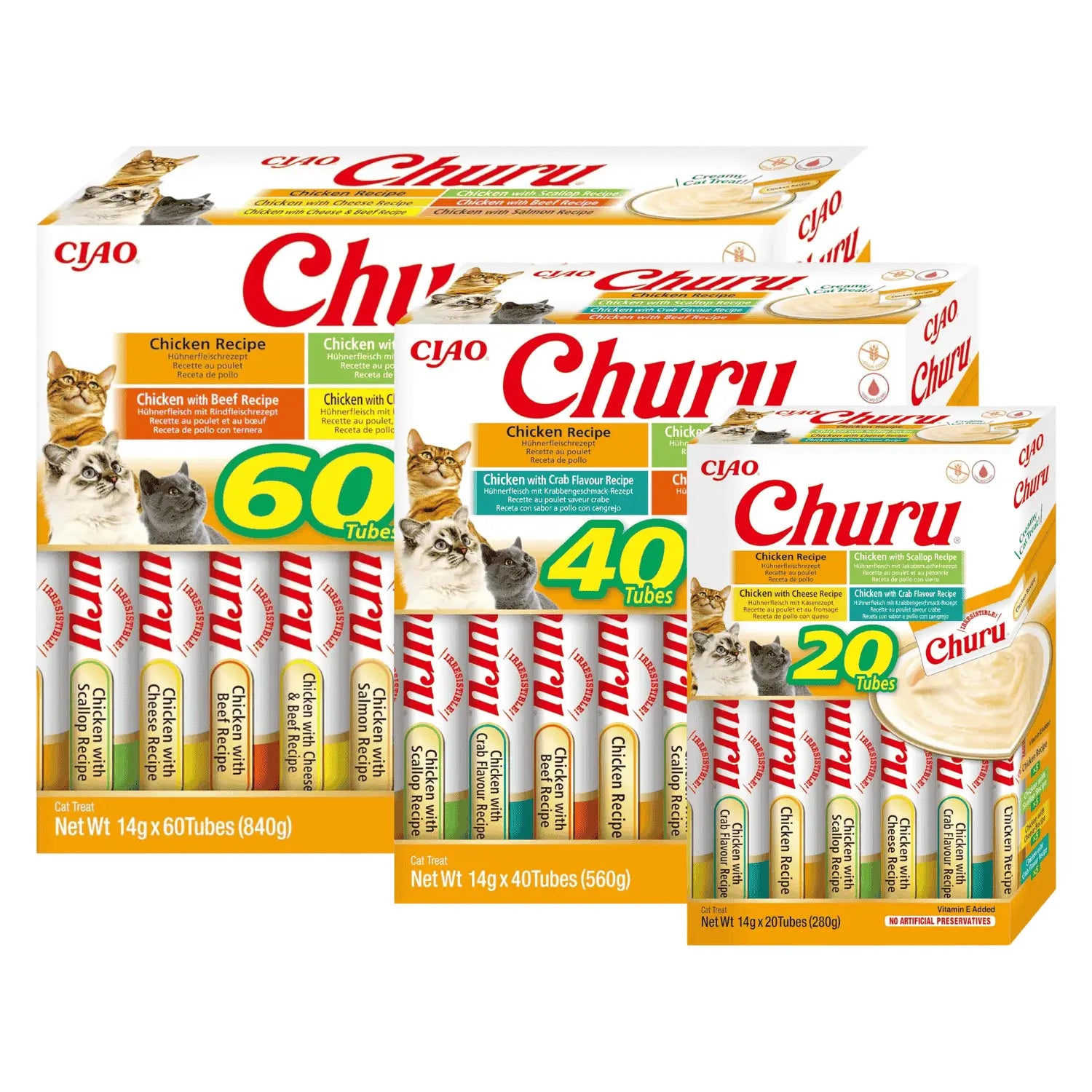 Churu CAT Variedades de Pollo Pack Ahorro | Snack Líquido para Gatos