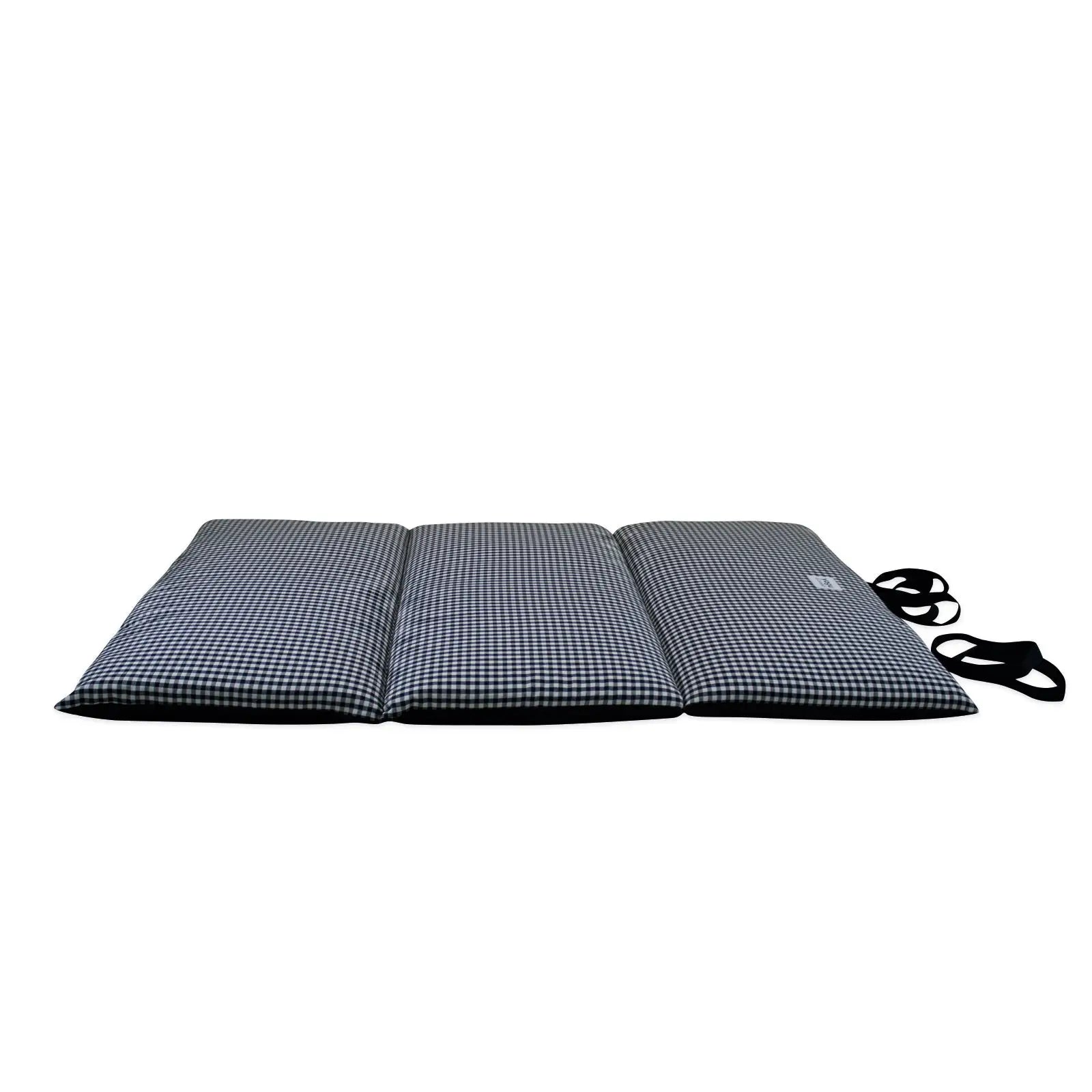 Colchon Viaje Zenda Vichy Negro (109X66X6Cm) - Mejor Precio - Mascotas Ávila