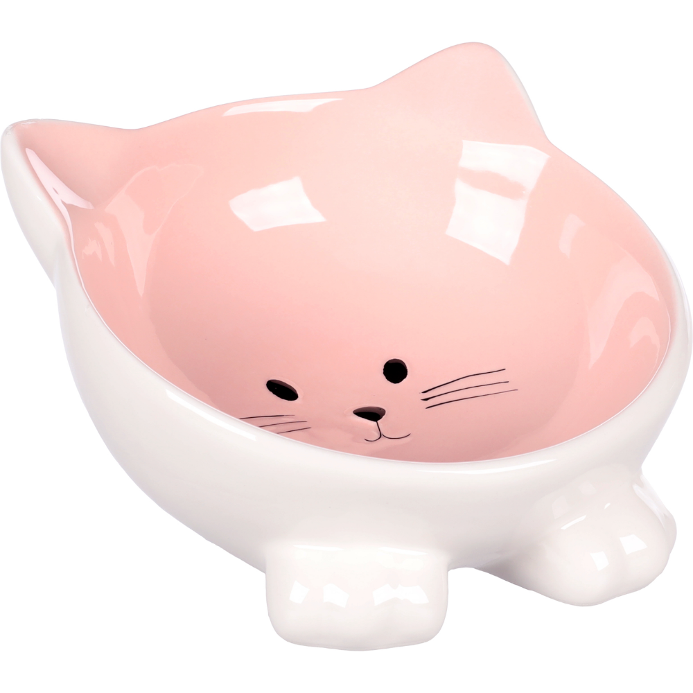 Comedero Gato Ceramica Puzi Rosa 125 ml FLAMINGO Mascotas-Ávila