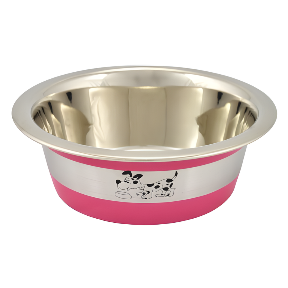 Comedero Antideslizante Oslo Rosa 0,38L