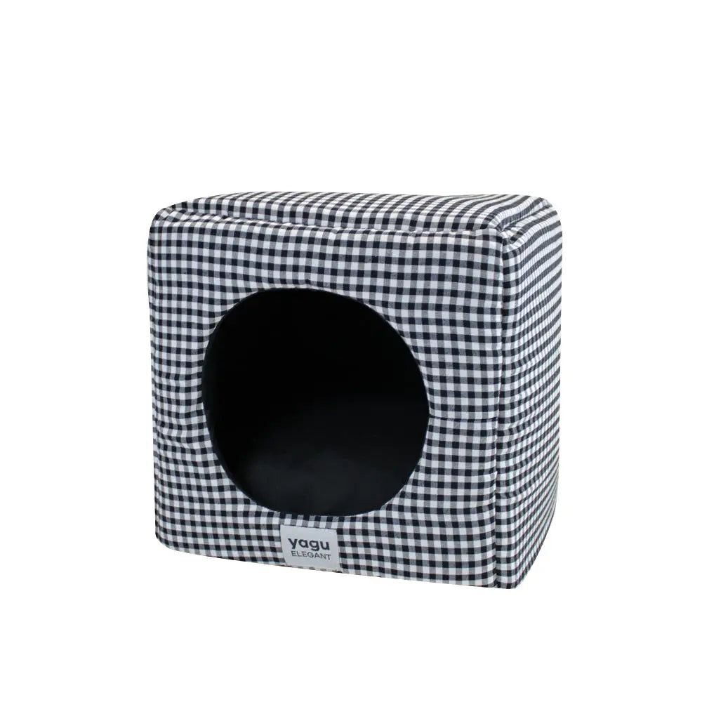 Cuna Cubo Vichy Negro 33X33X33Cm - Mejor Precio - Mascotas Ávila