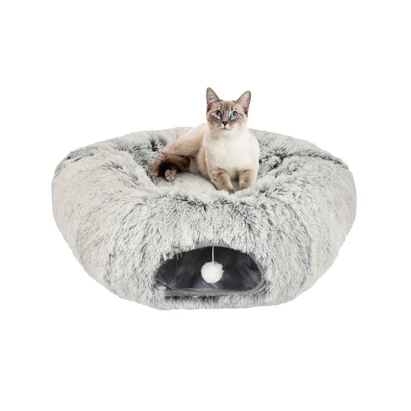 CUNA DONUT RELAX CON TUNEL 80x80x25cm - Mejor Precio - Mascotas Ávila