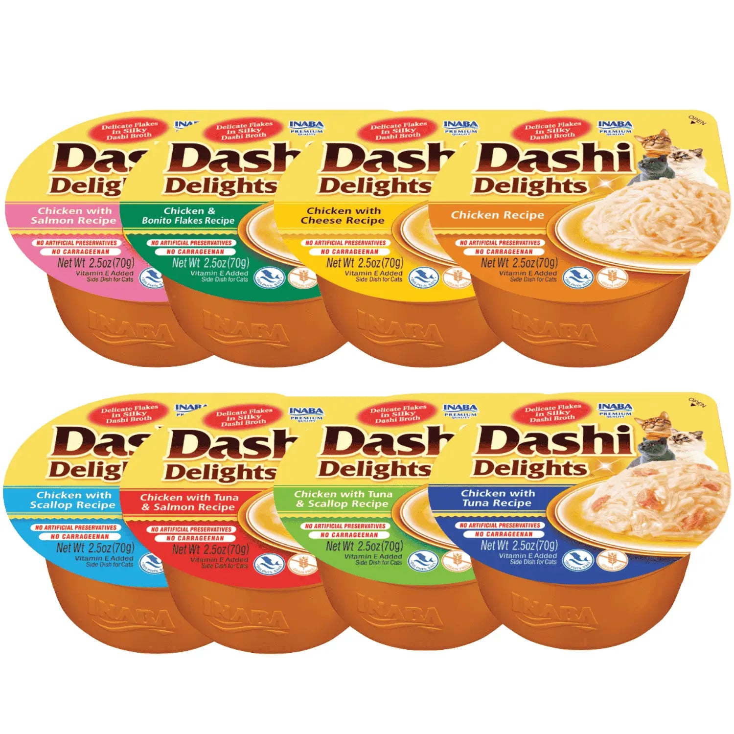 Dashi Delight CAT Pack 6x70 g | Comida Húmeda para Gatos Rica en Proteínas
