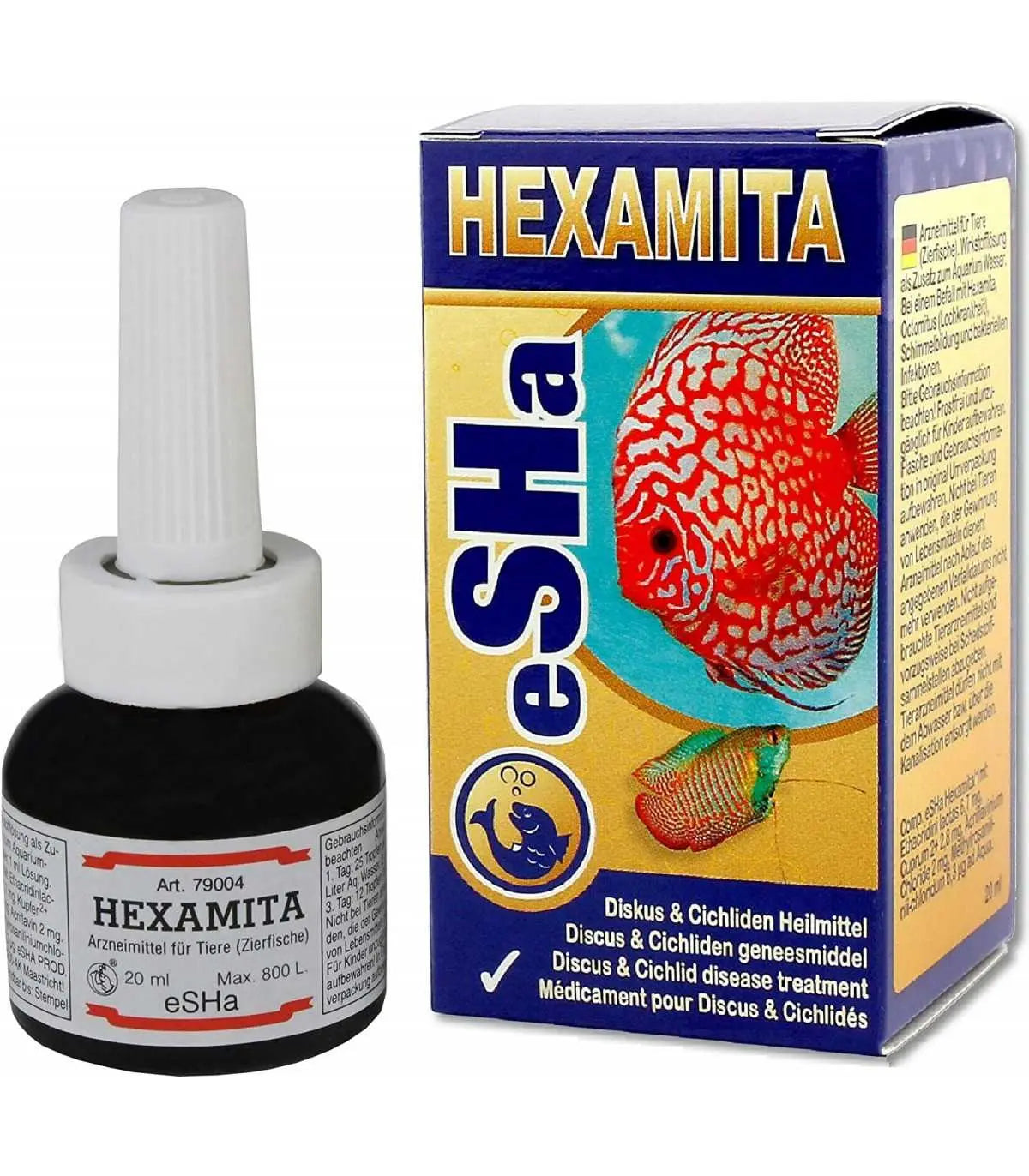 eSHa Hexamita Tratamiento para Peces Disco 20ml NAYECO Mascotas-Ávila