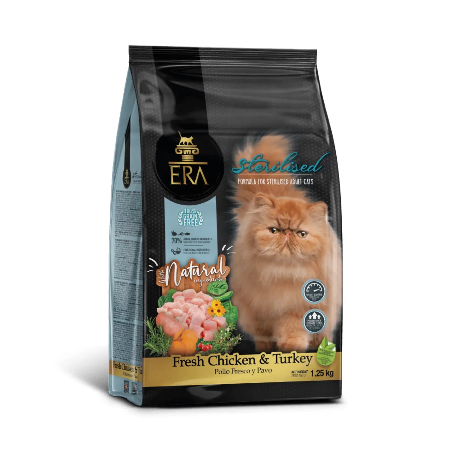 ERA Cat Grain Free STERILIZED ADULT Fresh Chicken & Turkey Pienso para Gatos - Mejor Precio - Mascotas Ávila