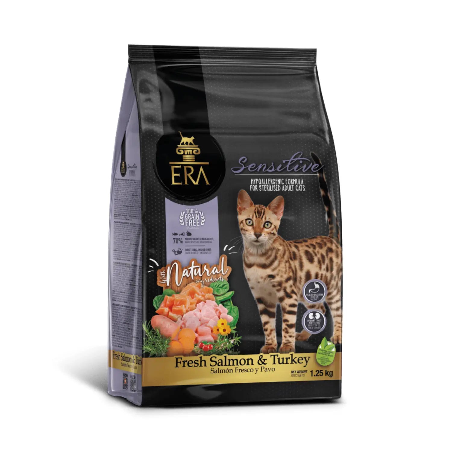 ERA Cat Grain Free STERILIZED SENSITIVE ADULT Fresh Salmón & Turkey Pienso para Gatos - Mejor Precio - Mascotas Ávila