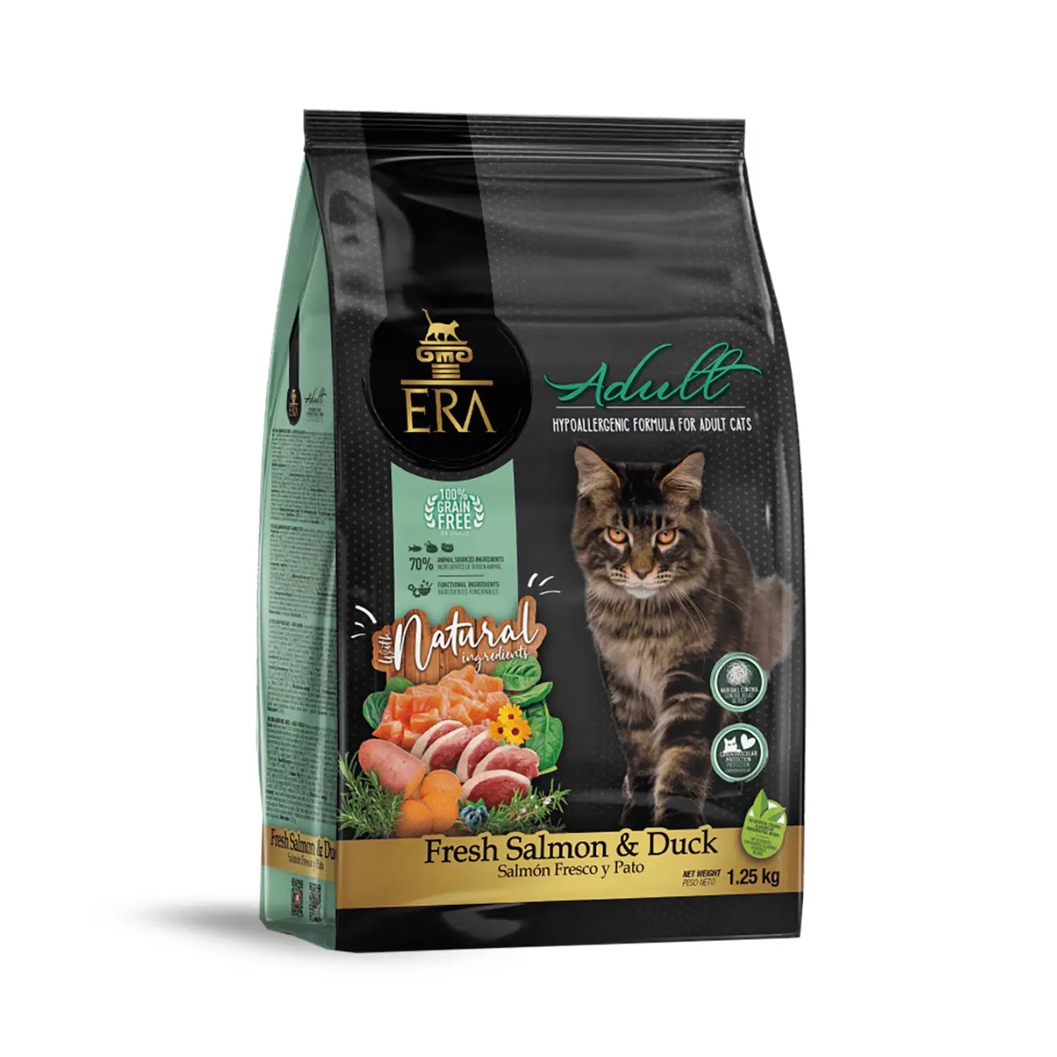 ERA Cat Grain Free ADULT Fresh Salmón & Duck Pienso para Gatos - Mejor Precio - Mascotas Ávila