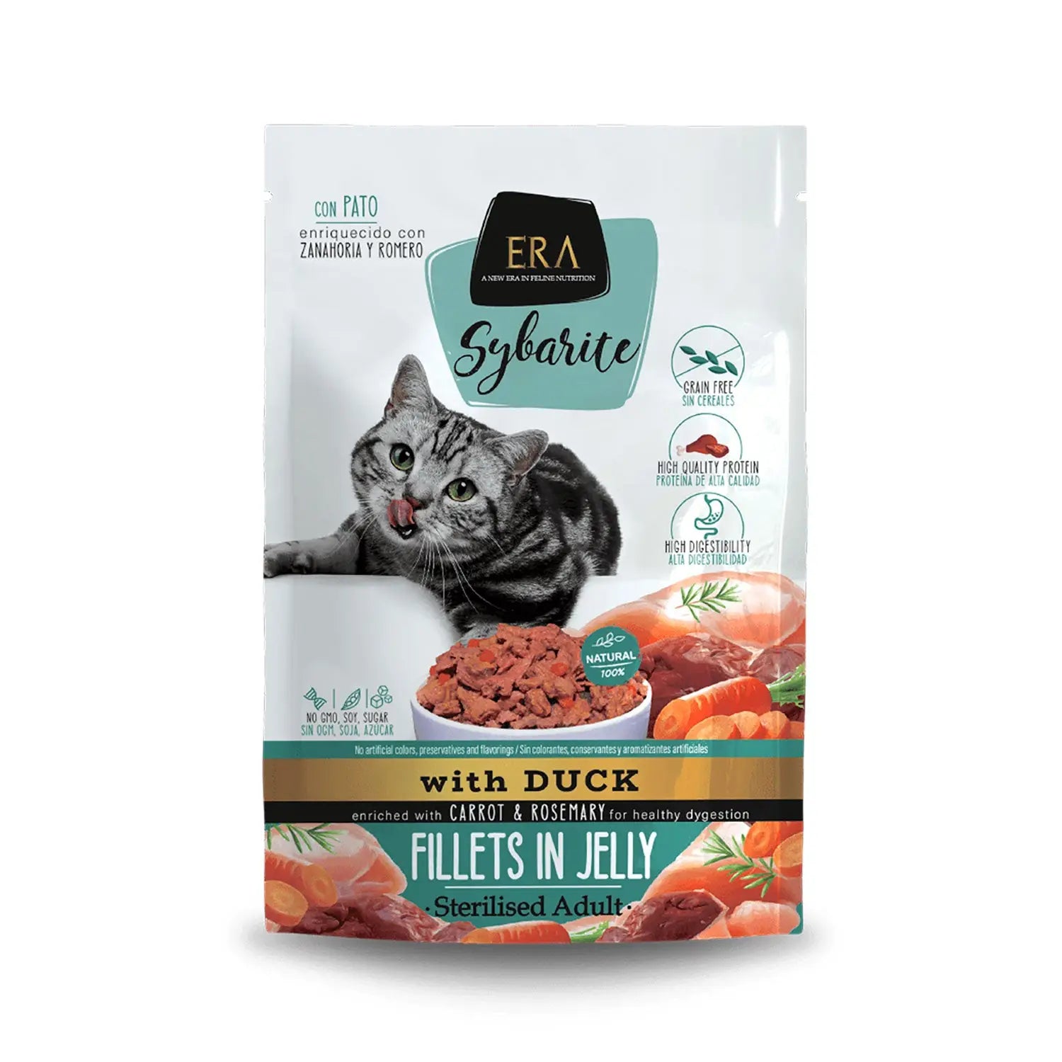 Era Sybarite Cat Sterilized Adult Filetes Pato 85G Sobre - Mejor Precio - Mascotas Ávila
