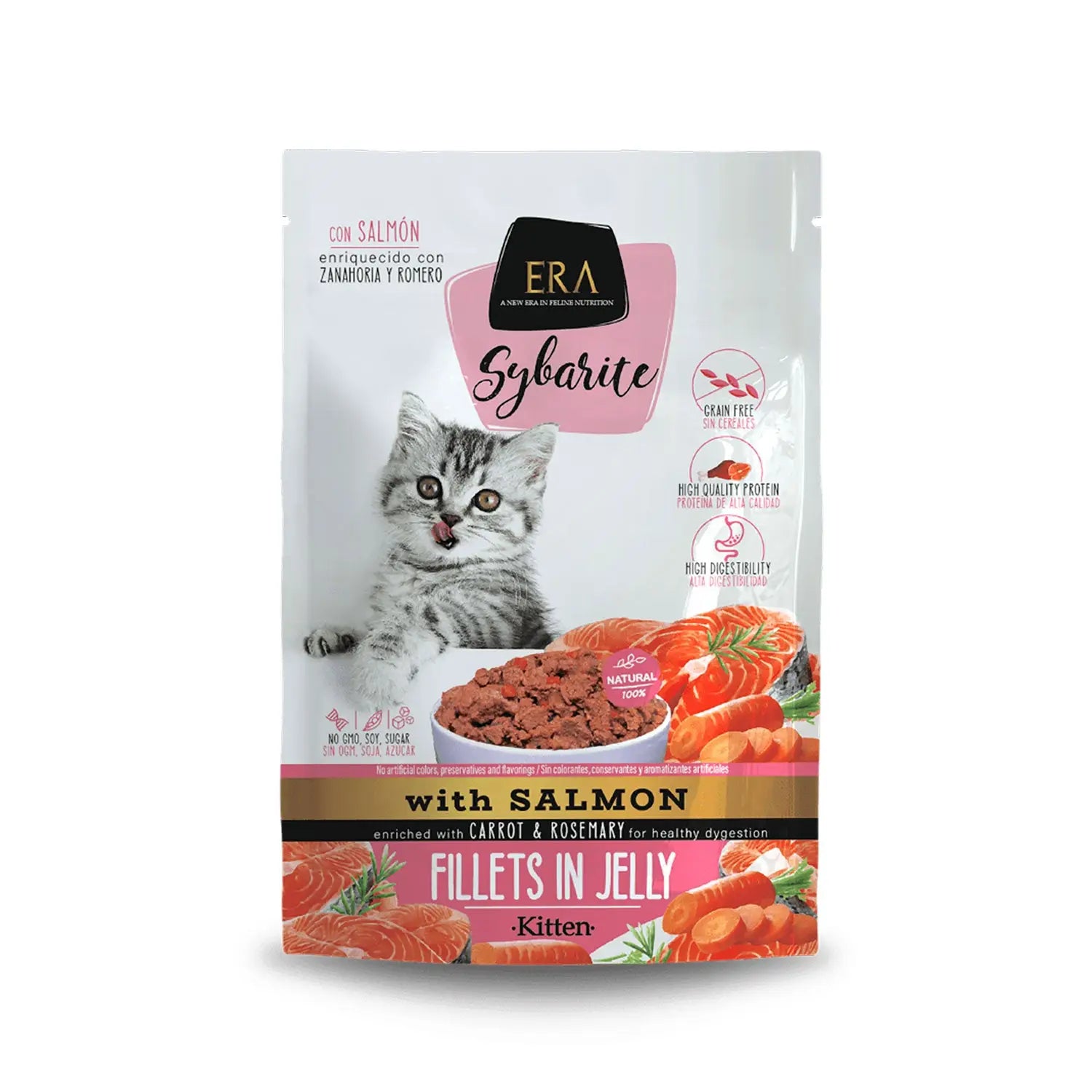 Era Sybarite Cat Kitten Filetes Salmon 85G Sobre - Mejor Precio - Mascotas Ávila