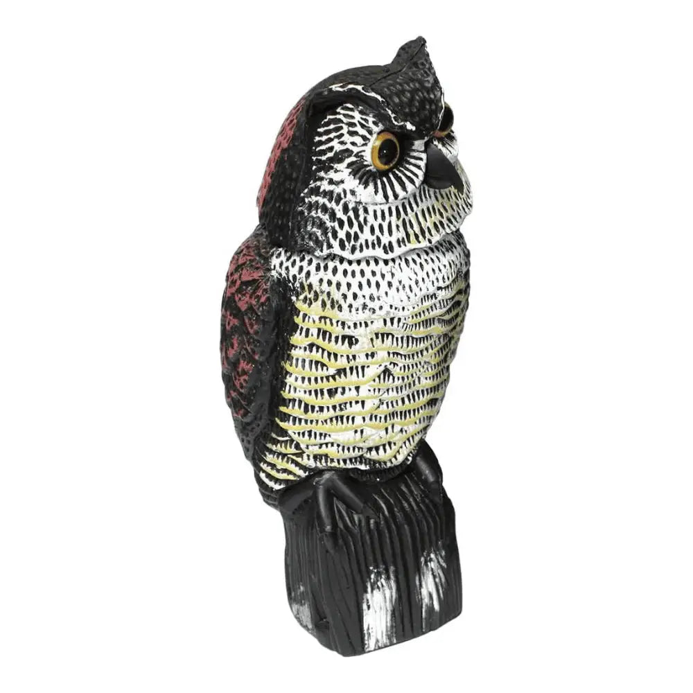 Figura Búho Espanta Pájaros Cabeza Giratoria BIOTOP