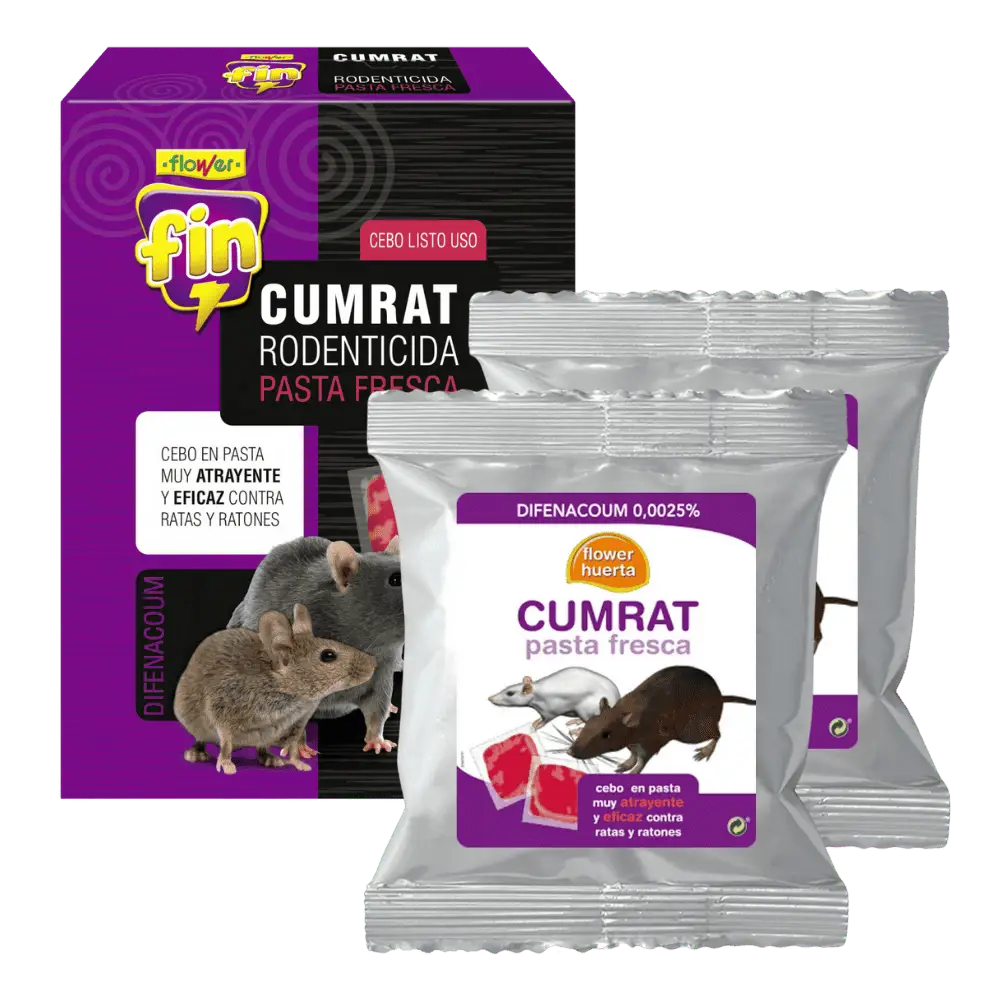 Flower Huerta Raticida Pasta Cumrat 2X150 g Difenacum FLOWER