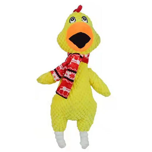 Juguete Perro Peluche Navidad Chick Amarillo 35Cm