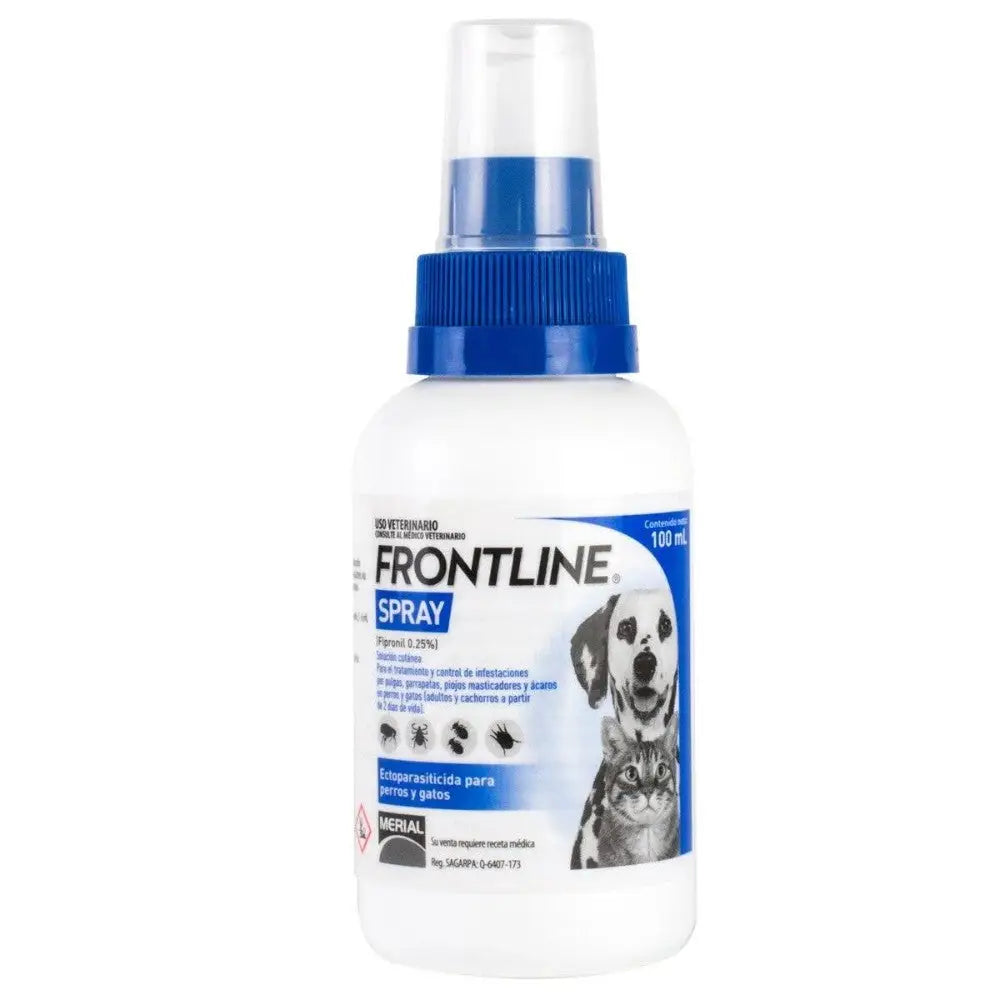 Frontline Spray Antiparasitario para Perros y Gatos | Elimina Pulgas, Garrapatas y Piojos BOEHRINGER