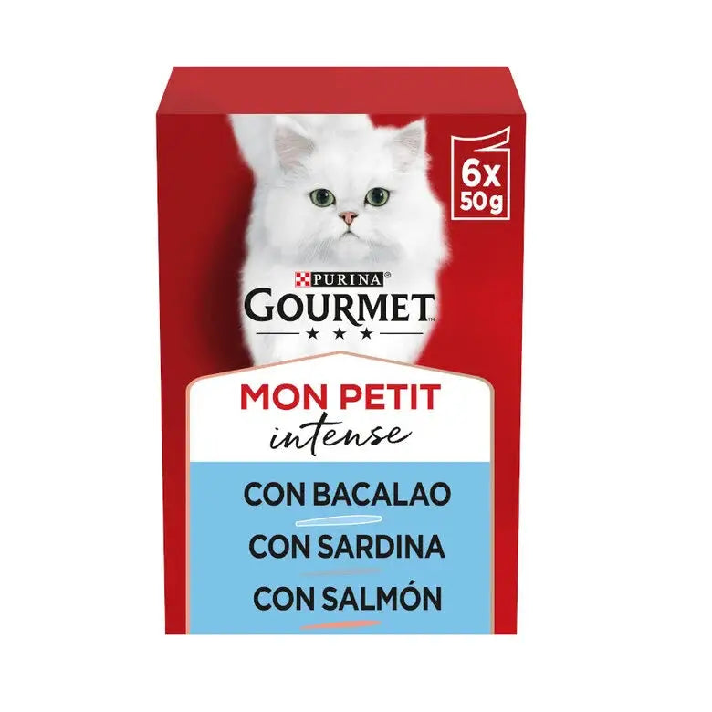 Gourmet Mon Petit Bacalao, Sardina&Salmón Pack 6X50G - Mejor Precio - Mascotas Ávila