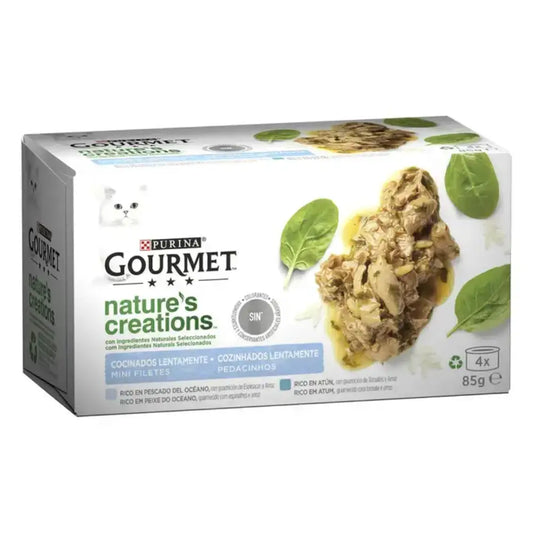 Gourmet Nature'S Creations Pescocen y Atún Pack 4X85 g PURINA