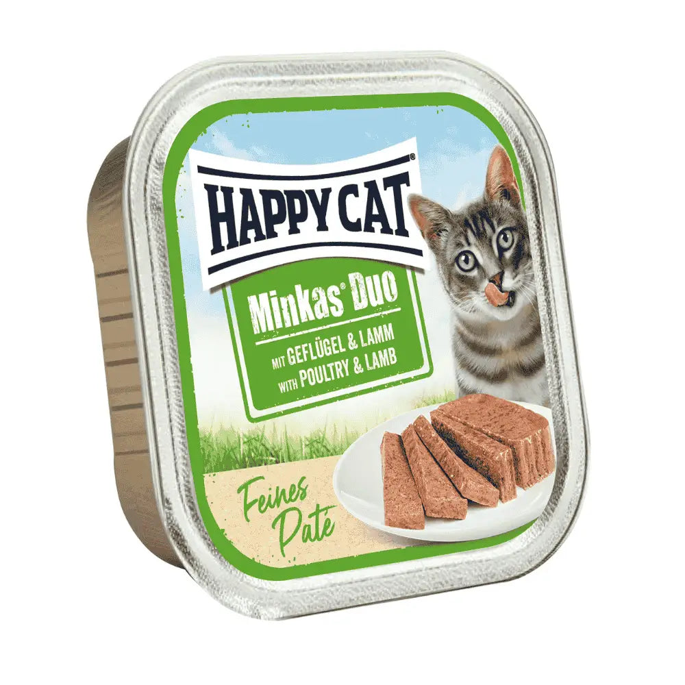 Happy Cat Minkas Dúo Menú 100 g Tarrina Paté Húmedo para Gatos Happy Cat