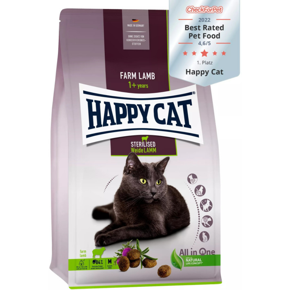 Happy Cat Sterilised Weidelamm sabor Cordero Happy Cat Mascotas-Ávila
