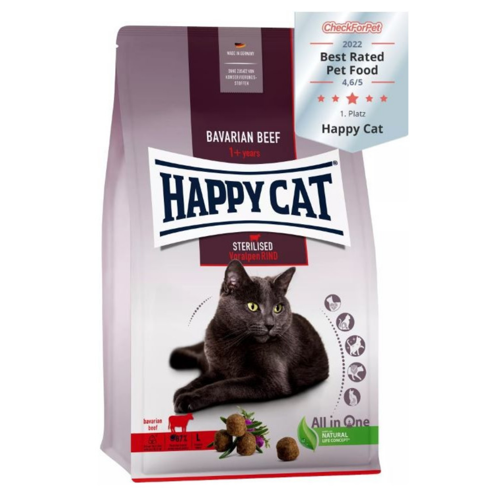 Happy Cat Sterilised Voralpen Rind sabor Ternera Happy Cat Mascotas-Ávila