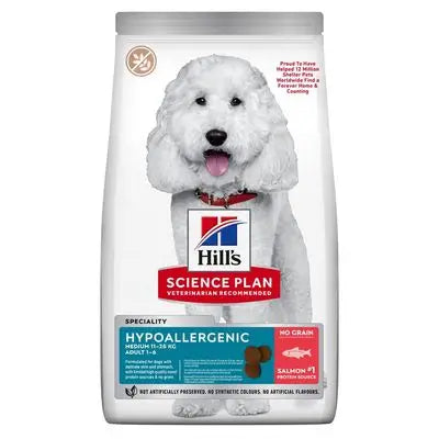 Hill'S Sp Canine Adult Hypoallergenic Medium Salmón Y Atún 2.5Kg al mejor precio online