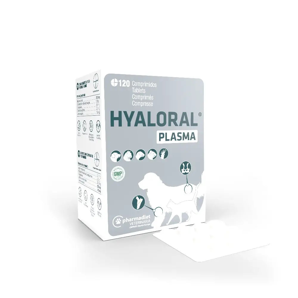 Hyaloral Plasma 120 Comprimidos Condroprotector para Perros Salud Articular PHARMADIET