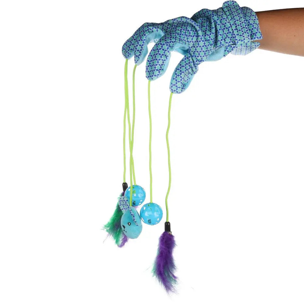 Juguete Gato Guante Azul Marion 55X21X3,8 cm FLAMINGO