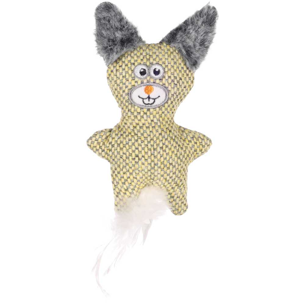 Juguete Gato Jagre Conejo Amarillo 9X3X19 cm FLAMINGO Mascotas-Ávila