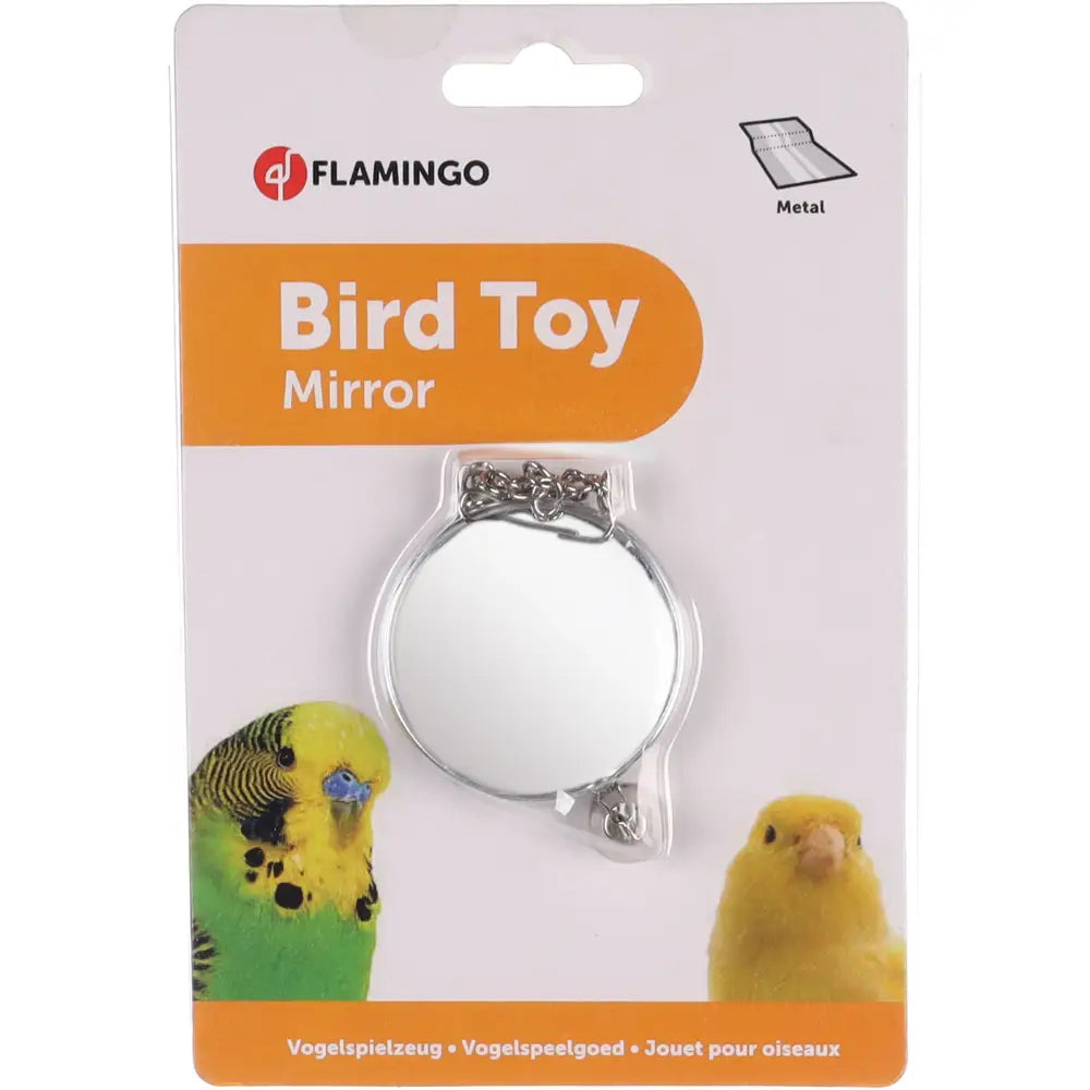 Flamingo Juguete Pajaro Espejo Redondo Metal KARLIE