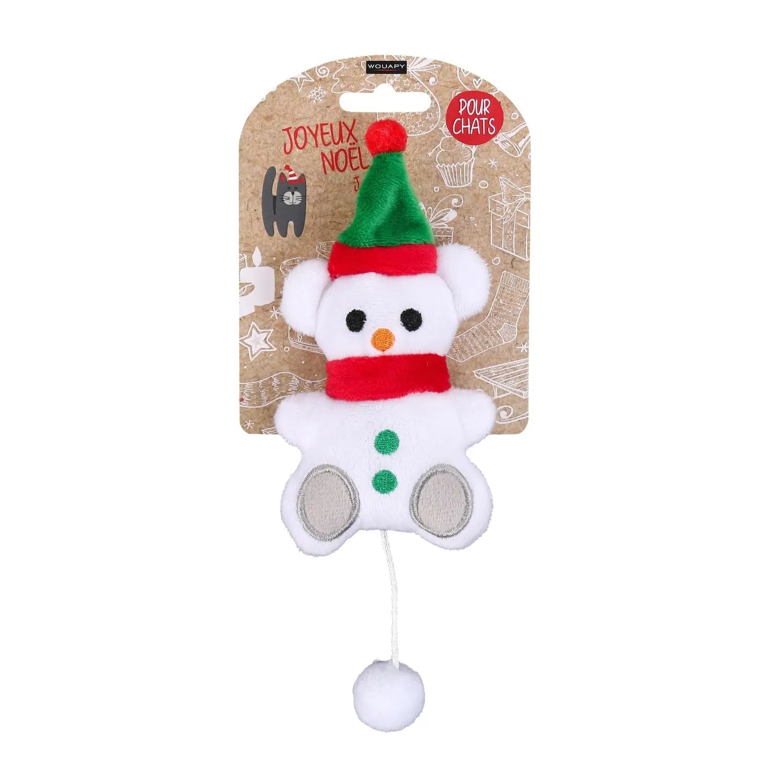 Juguete para Gatos Oso Muñeco de Nieve Navidad Wouapy - Mejor Precio - Mascotas Ávila