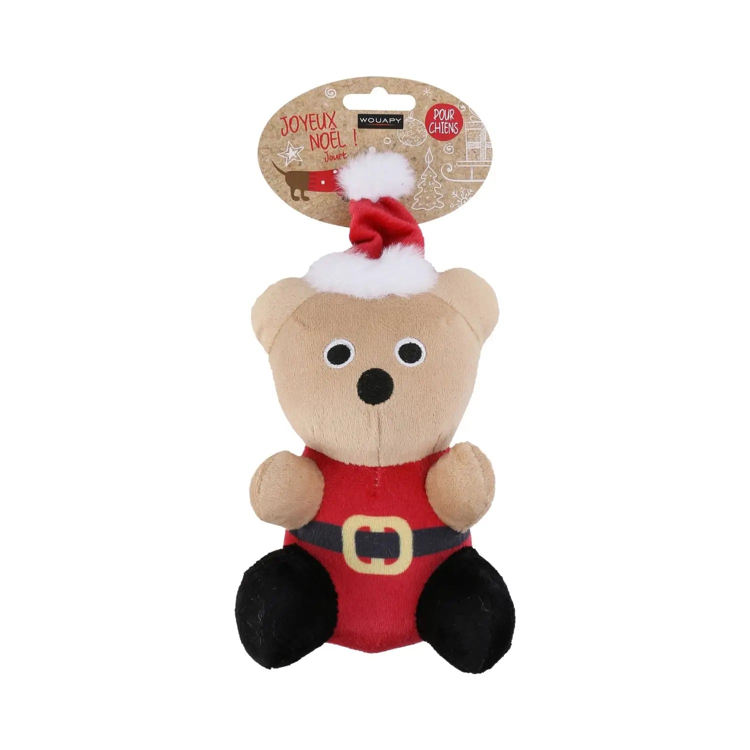 Juguete para Perros Oso Papa Noel Navidad Wouapy - Mejor Precio - Mascotas Ávila