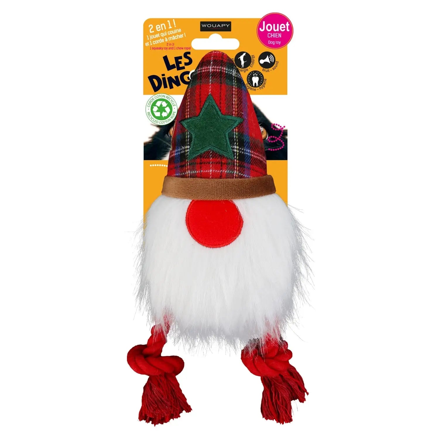 Gnomo Dingo Juguete para Perros Navidad Wouapy - Mejor Precio - Mascotas Ávila