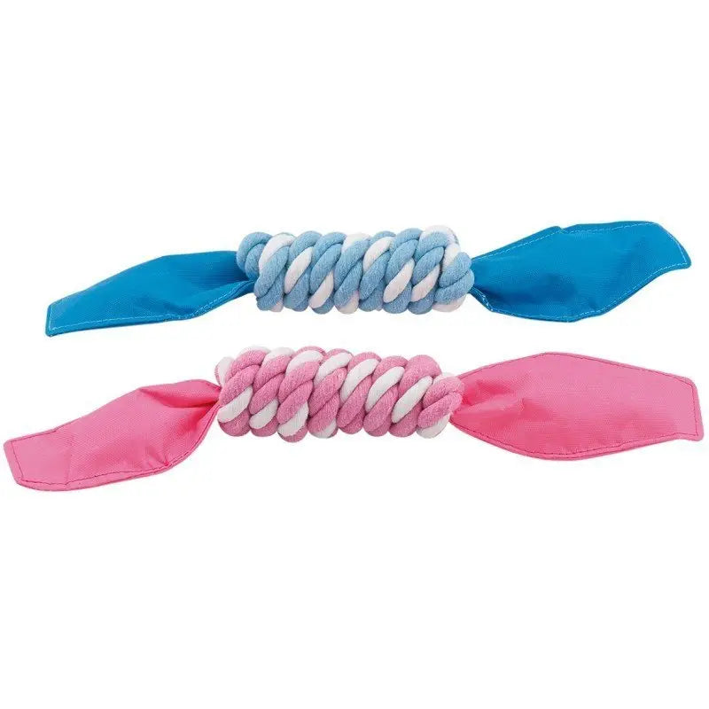 Juguete Perro Cuerda Bicolor Con Sonido 28Cm - Mejor Precio - Mascotas Ávila