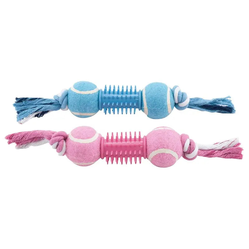 Juguete Perro Tubo+2 Pelotas Tenis Bicolor 28Cm - Mejor Precio - Mascotas Ávila