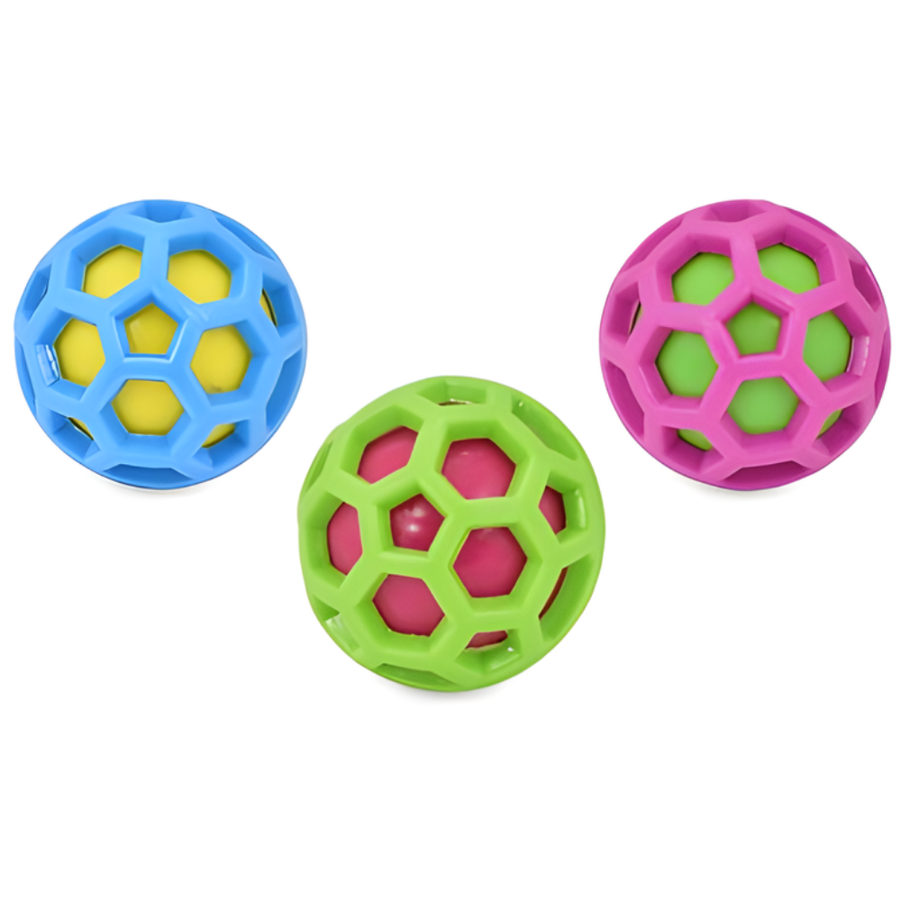 Juguete Perro Pelota Doble con Sonido 7,6 cm