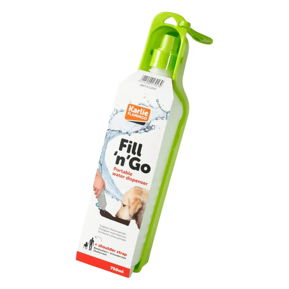 Karlie Botella Bebedero Portátil para Perros 750 ml Ideal para Viajes y Excursiones KARLIE