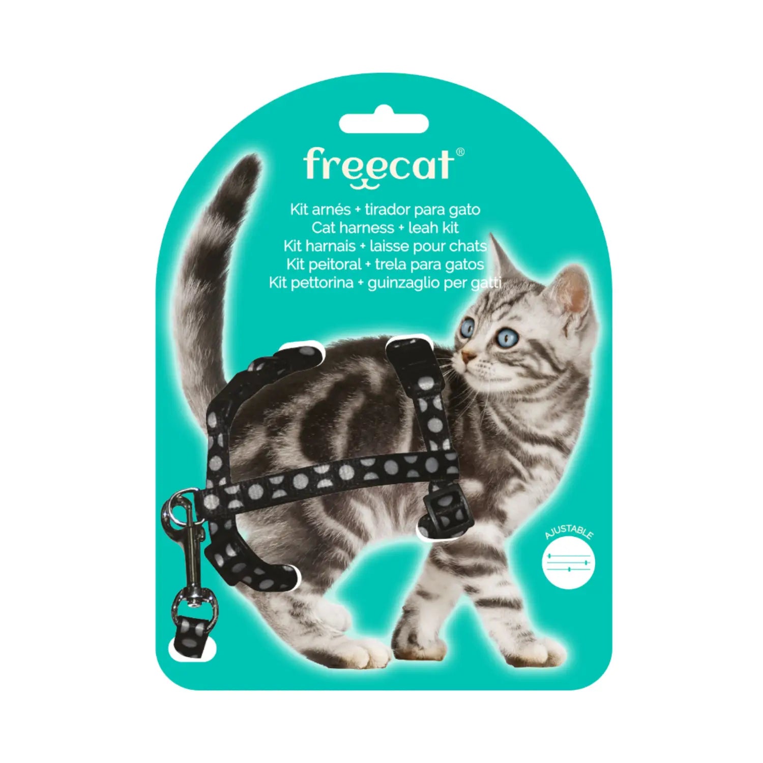 Kit Arnés + Correa Para Gatos 10mmx22/32cm 10mmx120cm Freedog - Mejor Precio - Mascotas Ávila