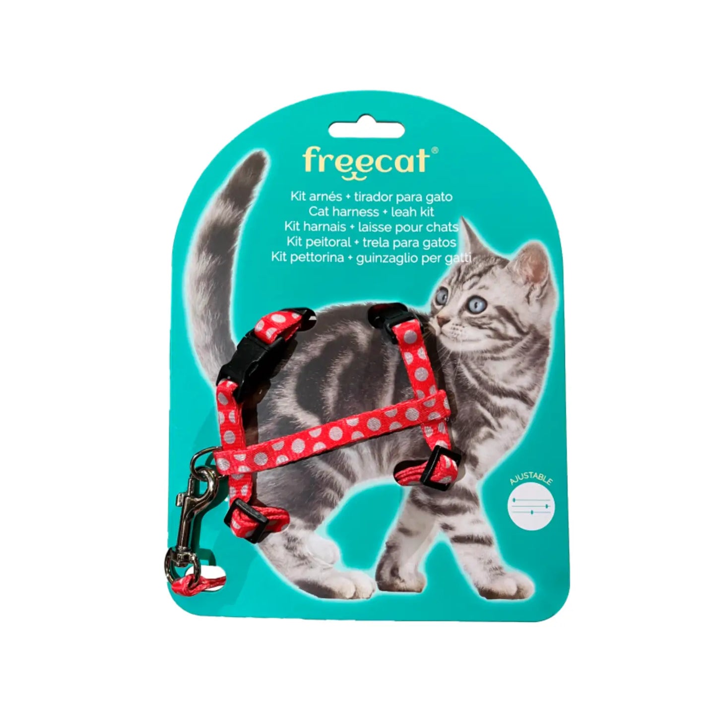 Kit Arnés + Correa Para Gatos 10mmx22/32cm 10mmx120cm Freedog - Mejor Precio - Mascotas Ávila
