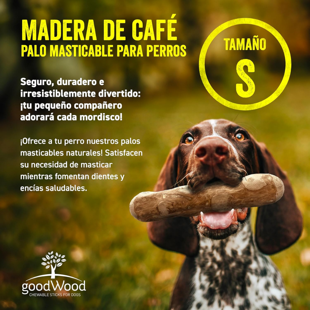 Goodwood Madera de Café Masticable T-S Perros Hasta 10K