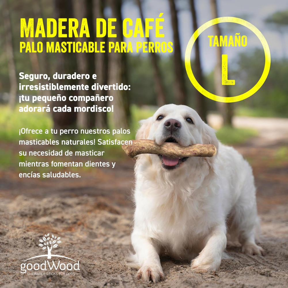 Goodwood Madera de Café Masticable T-L Perros Más de 20K