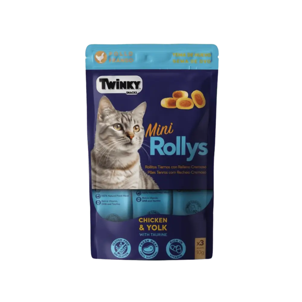 Twinky Mini Rollys Snack para Gatos 3x10 g TWINKY