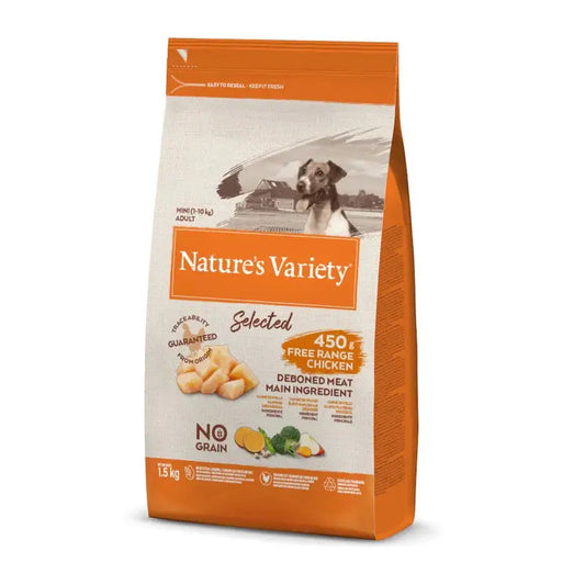 NATURE'S VARIETY DOG SELECTED MINI POLLO CAMPERO 1,5KG - Mejor Precio - Mascotas Ávila