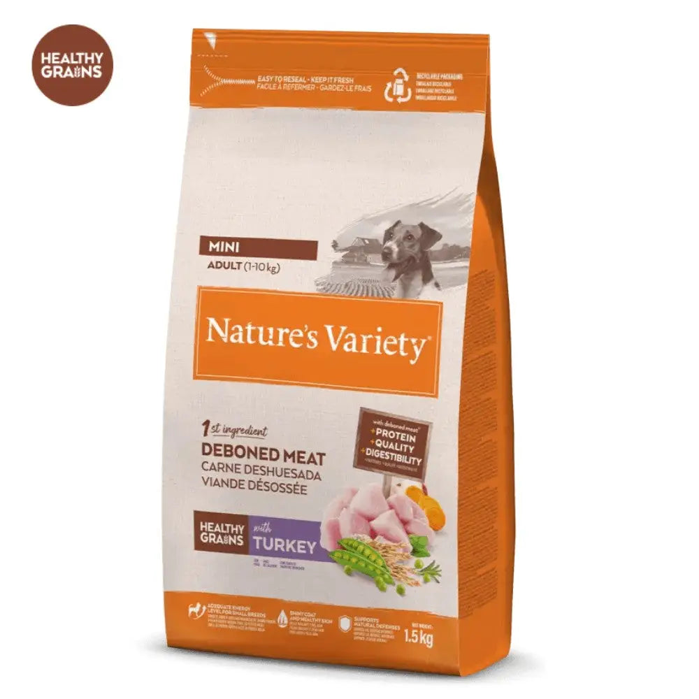 Nature'S Variety Healthy Grains Mini Pavo 1,5 kg AFFINITY PETCARE, S.A. UNIPERSONAL