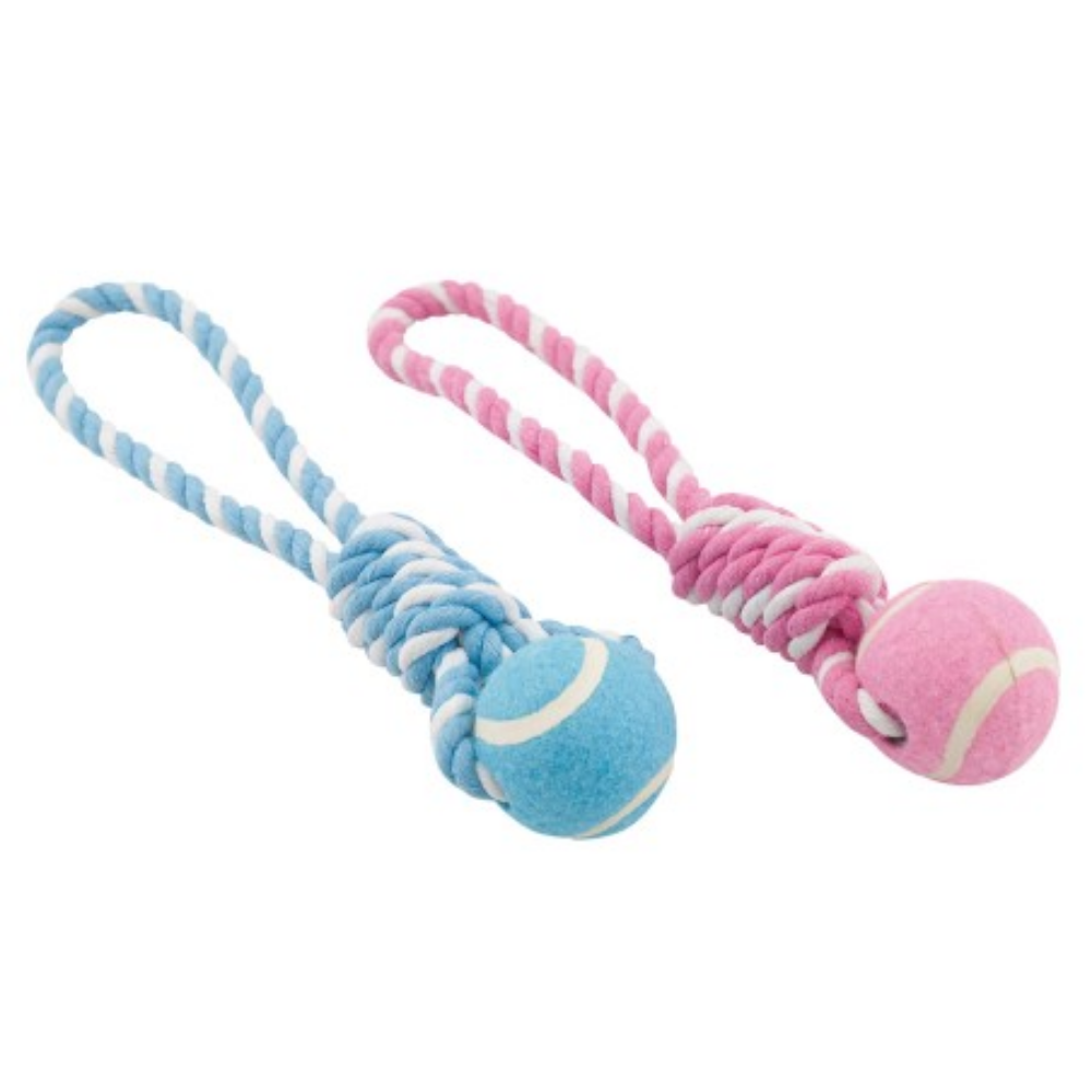 Pelota Tennis con Cuerda Bicolor 30 cm